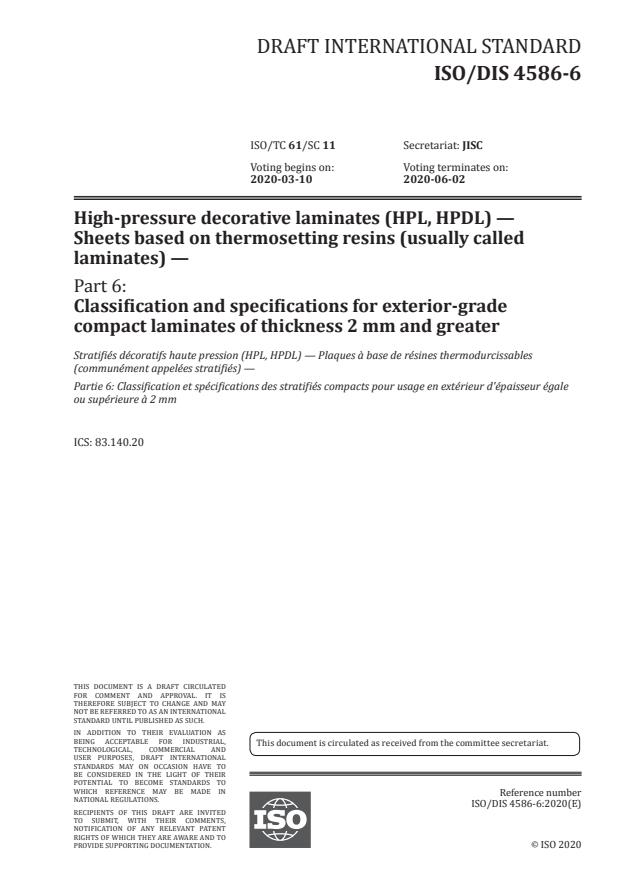ISO/DIS 4586-6