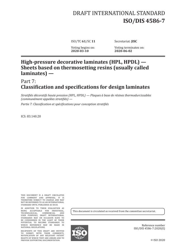 ISO/DIS 4586-7