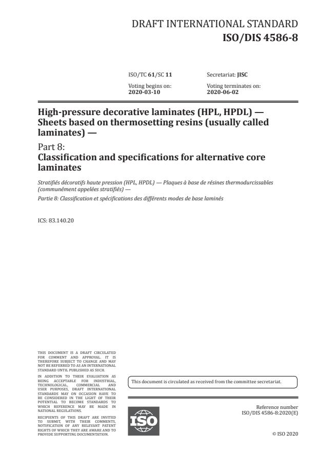 ISO/DIS 4586-8
