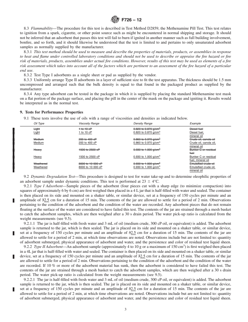 REDLINE ASTM F726-12 - Standard Test Method for Sorbent Performance of Adsorbents