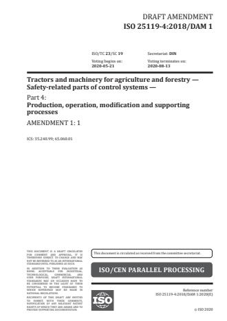 ISO 25119-4:2018/PRF Amd 1:Version 25-apr-2020 - 1
