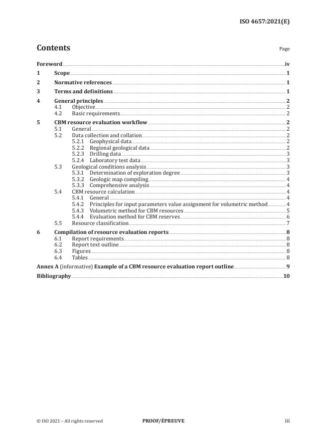 ISO/PRF 4657 - Assessment specification of coalbed methane resources
