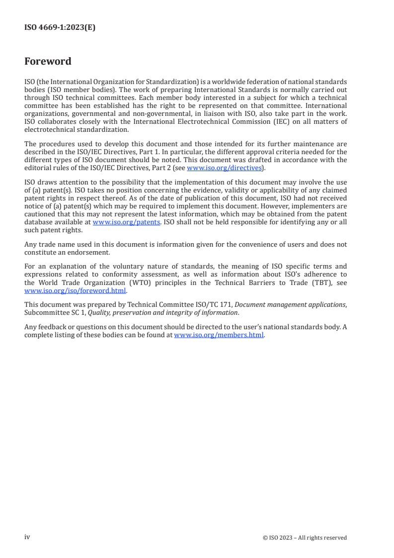 ISO 4669-1:2023 ISO 4669-1:2023 - Document management — Information classification, marking and handling — Part 1: Requirements
Released:10. 05. 2023 - Page 4 preview