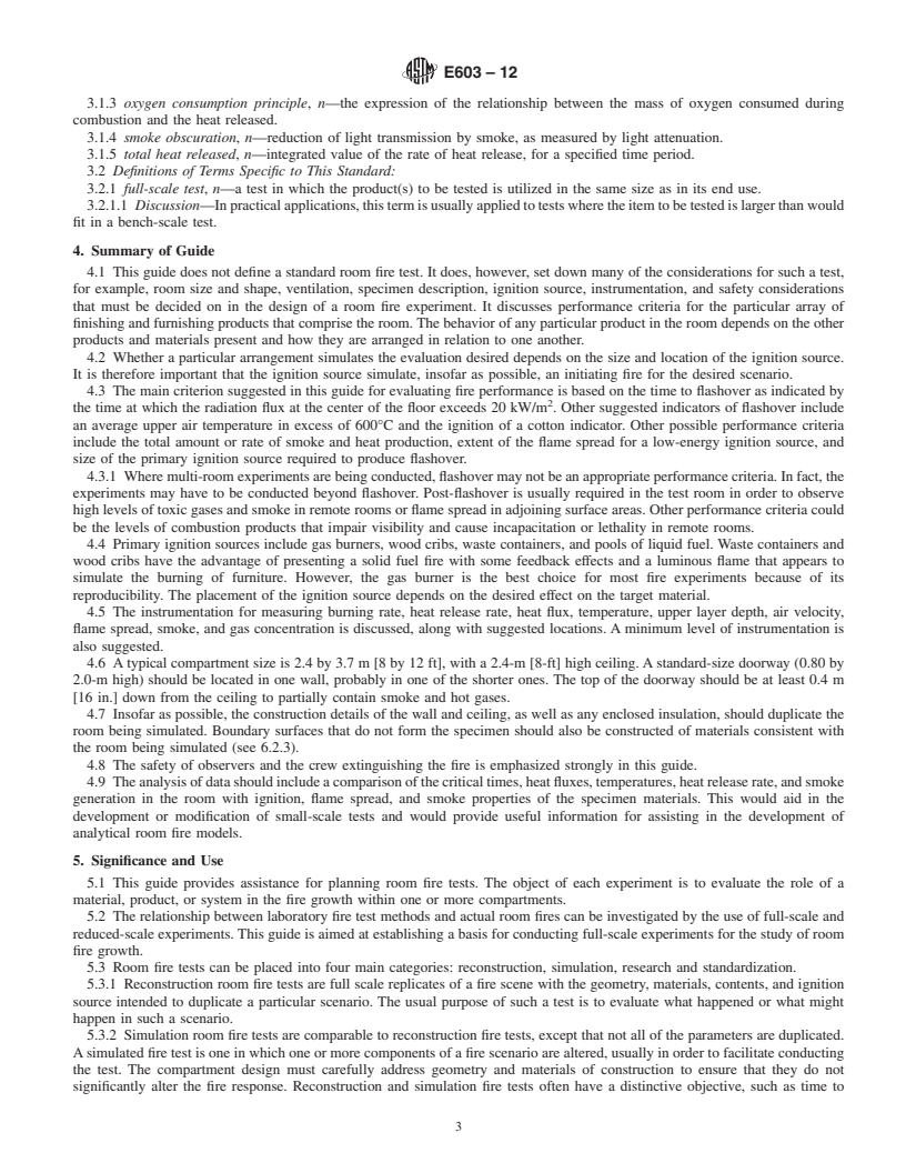 REDLINE ASTM E603-12 - Standard Guide for Room Fire Experiments