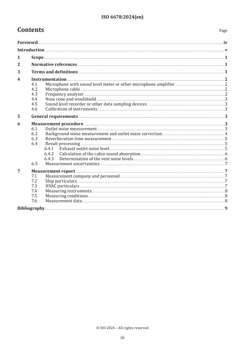 ISO 4678:2024 - Ships and marine technology — Noise measurement method for HVAC system in accommodation spaces
Released:24. 01. 2024