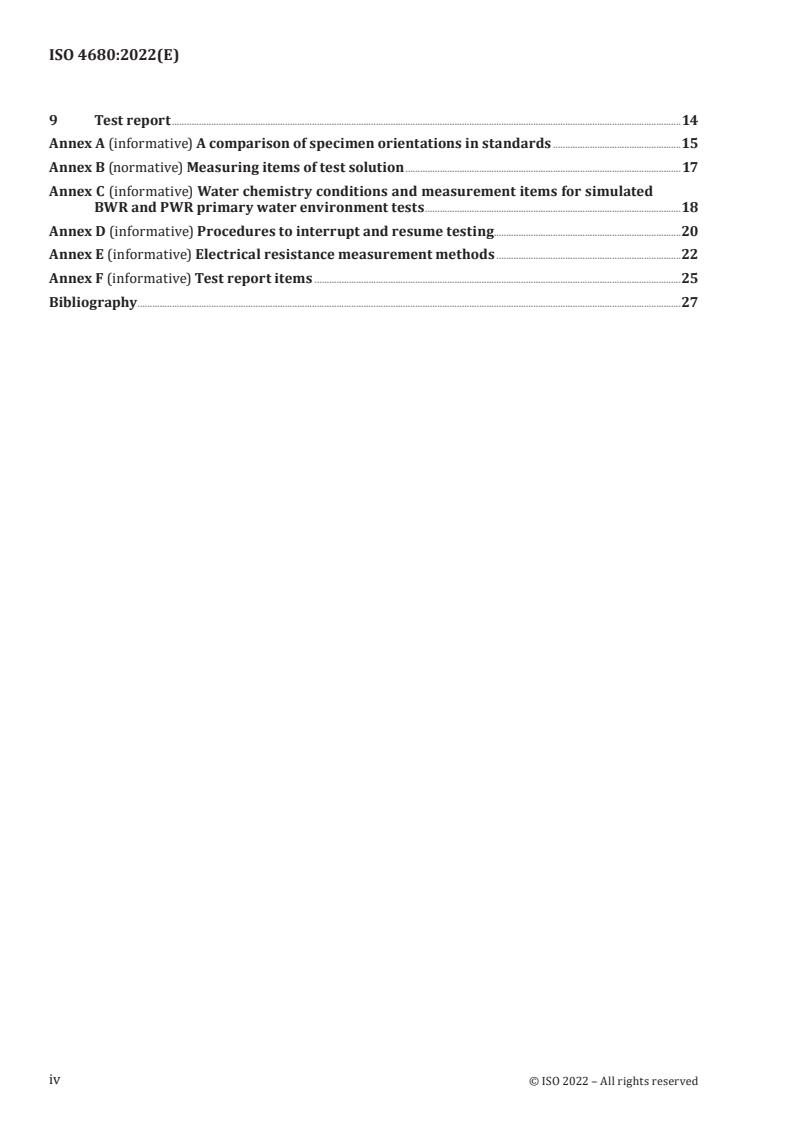 ISO 4680:2022 ISO 4680:2022 - Corrosion of metals and alloys — Uniaxial constant-load test method for evaluating susceptibility of metals and alloys to stress corrosion cracking in high-purity water at high temperatures
Released:19. 12. 2022 - Page 4 preview