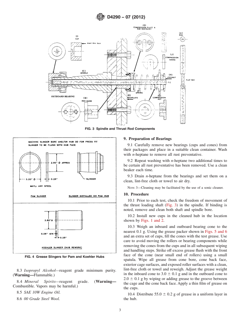 ASTM D4290-07(2012) - Standard Test Method for Determining the Leakage Tendencies of Automotive Wheel Bearing Grease Under Accelerated Conditions