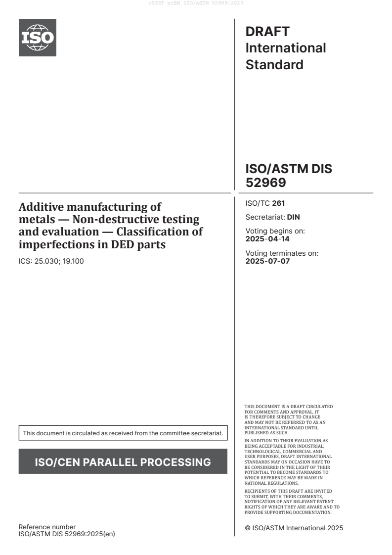 prEN ISO/ASTM 52969:2025 - BARVE