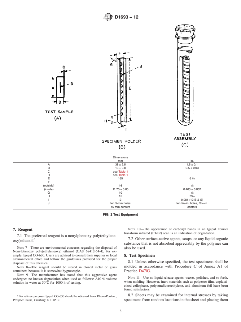 ASTM D1693-12 - Standard Test Method for  Environmental Stress-Cracking of Ethylene Plastics