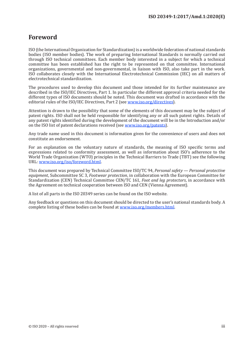 ISO 20349-1:2017/Amd 1:2020 - Personal protective equipment — Footwear protecting against risks in foundries and welding — Part 1: Requirements and test methods for protection against risks in foundries — Amendment 1
Released:9/28/2020
