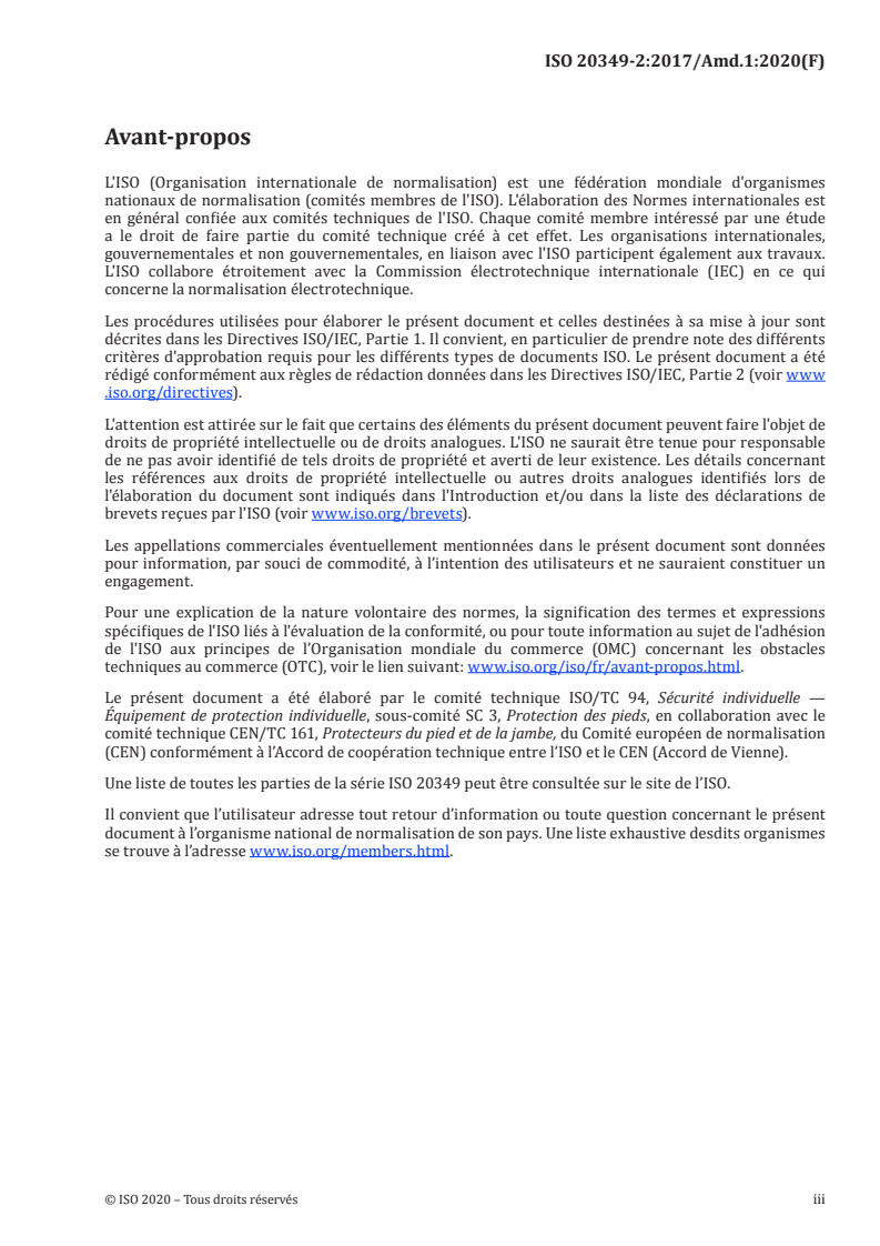 ISO 20349-2:2017/Amd 1:2020 ISO 20349-2:2017/Amd 1:2020 - Équipement de protection individuelle — Chaussures de protection contre les risques dans les fonderies et lors d'opérations de soudage — Partie 2: Exigences et méthodes d'essai pour la protection contre les risques lors d'opérations de soudage et techniques connexes — Amendement 1
Released:9/28/2020