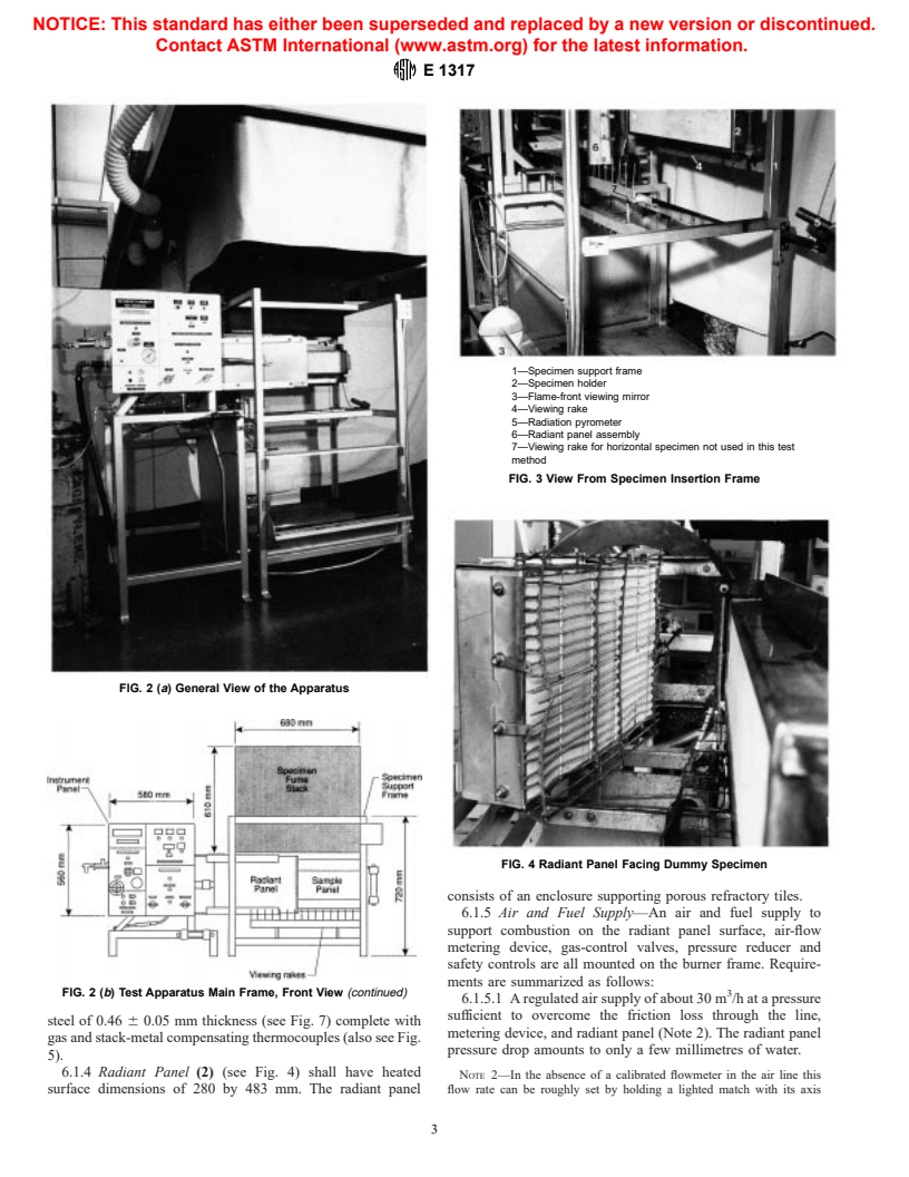 ASTM E1317-97a - Standard Test Method for Flammability of Marine Surface Finishes