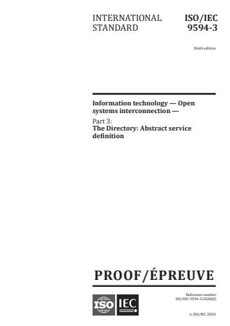 ISO/IEC PRF 9594-3:Version 24-okt-2020 - Information technology -- Open systems interconnection