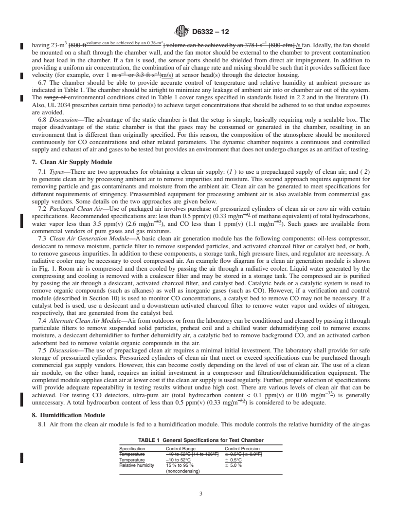 REDLINE ASTM D6332-12 - Standard Guide for Testing Systems for Measuring Dynamic Responses of Carbon Monoxide Detectors to Gases and Vapors