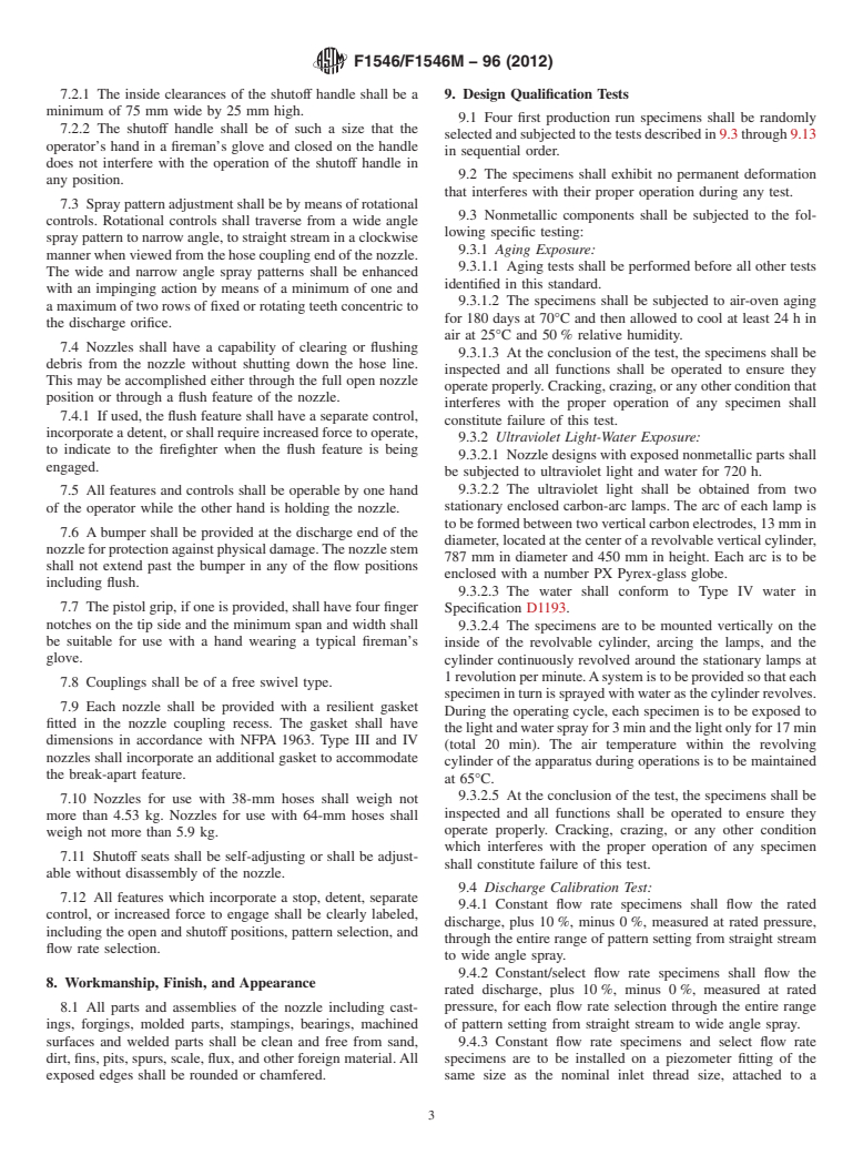 ASTM F1546/F1546M-96(2012) - Standard Specification for  Fire Hose Nozzles