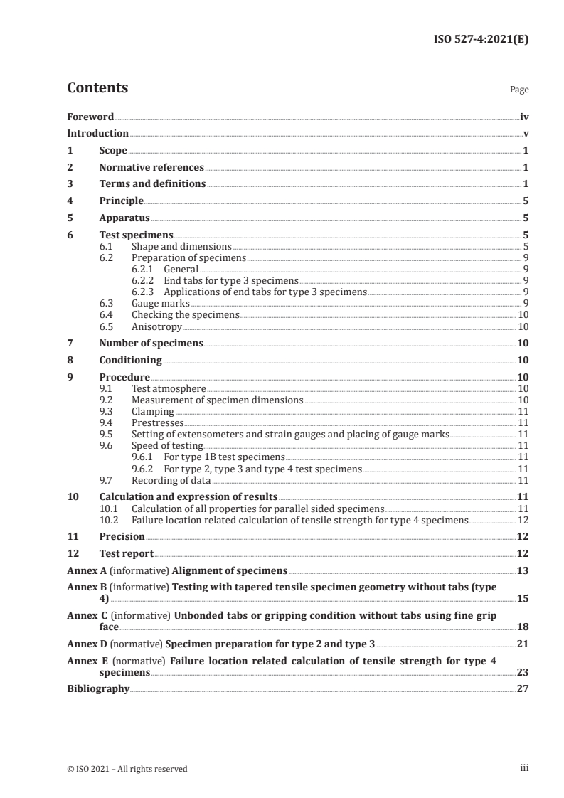 ISO 527-4:2021 - Plastics -- Determination of tensile properties