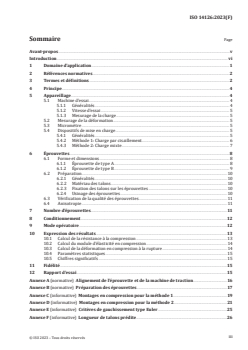ISO 14126:2023 ISO 14126:2023 - Composites plastiques renforcés de fibres — Détermination des caractéristiques en compression dans le plan
Released:13. 10. 2023 - Page 3 preview