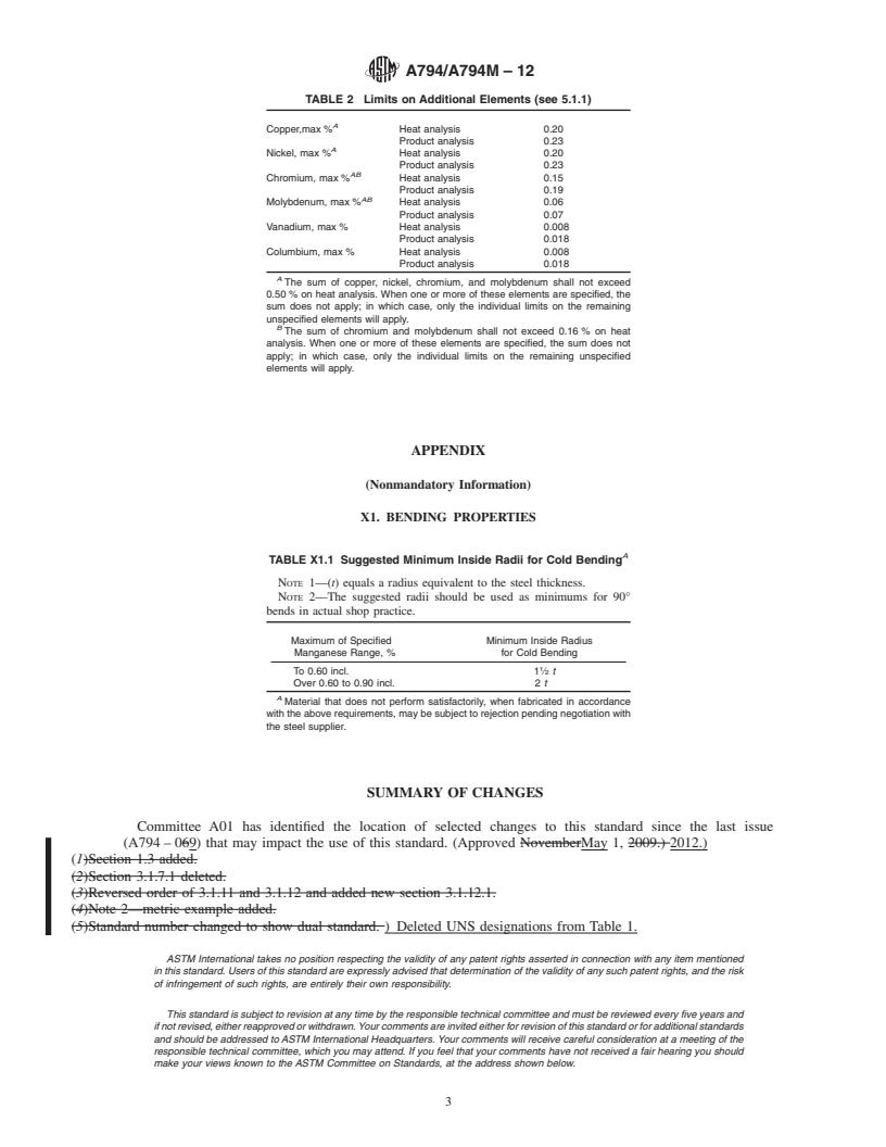 REDLINE ASTM A794/A794M-12 - Standard Specification for  Commercial Steel (CS), Sheet, Carbon (0.16&thinsp;% Maximum to 0.25&thinsp;% Maximum), Cold-Rolled