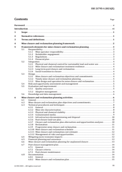 ISO 21795-1:2021 - Mine closure and reclamation planning — Part 1: Requirements
Released:10/6/2021 - Page 3 preview