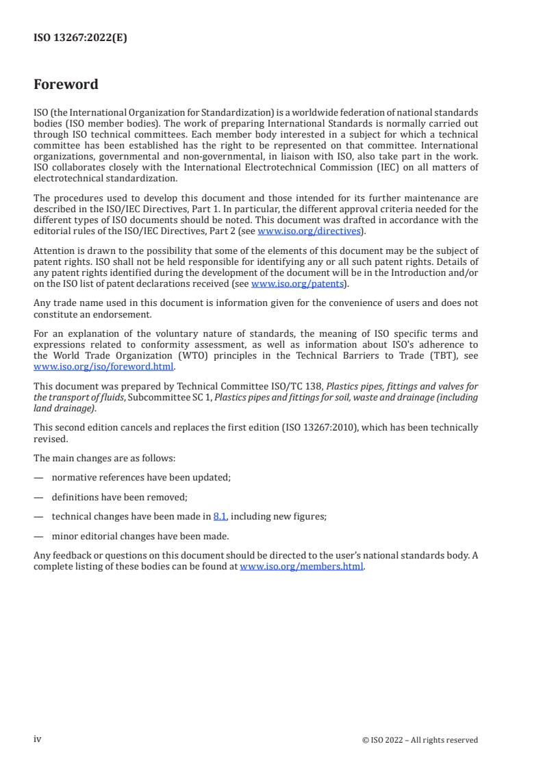 ISO 13267:2022 ISO 13267:2022 - Thermoplastics piping systems for non-pressure underground drainage and sewerage — Thermoplastics inspection chamber and manhole bases — Test methods for buckling resistance
Released:15. 06. 2022 - Page 4 preview