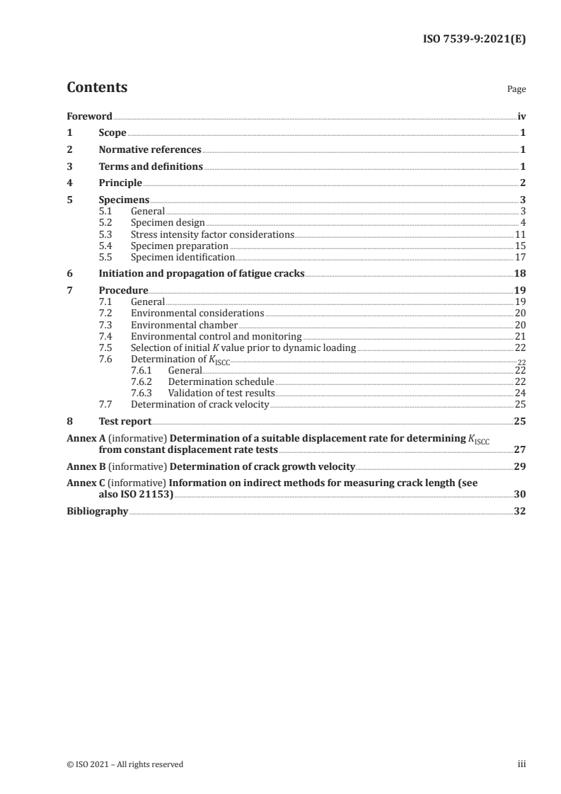 ISO 7539-9:2021 - Corrosion of metals and alloys — Stress corrosion testing — Part 9: Preparation and use of pre-cracked specimens for tests under rising load or rising displacement
Released:8/3/2021