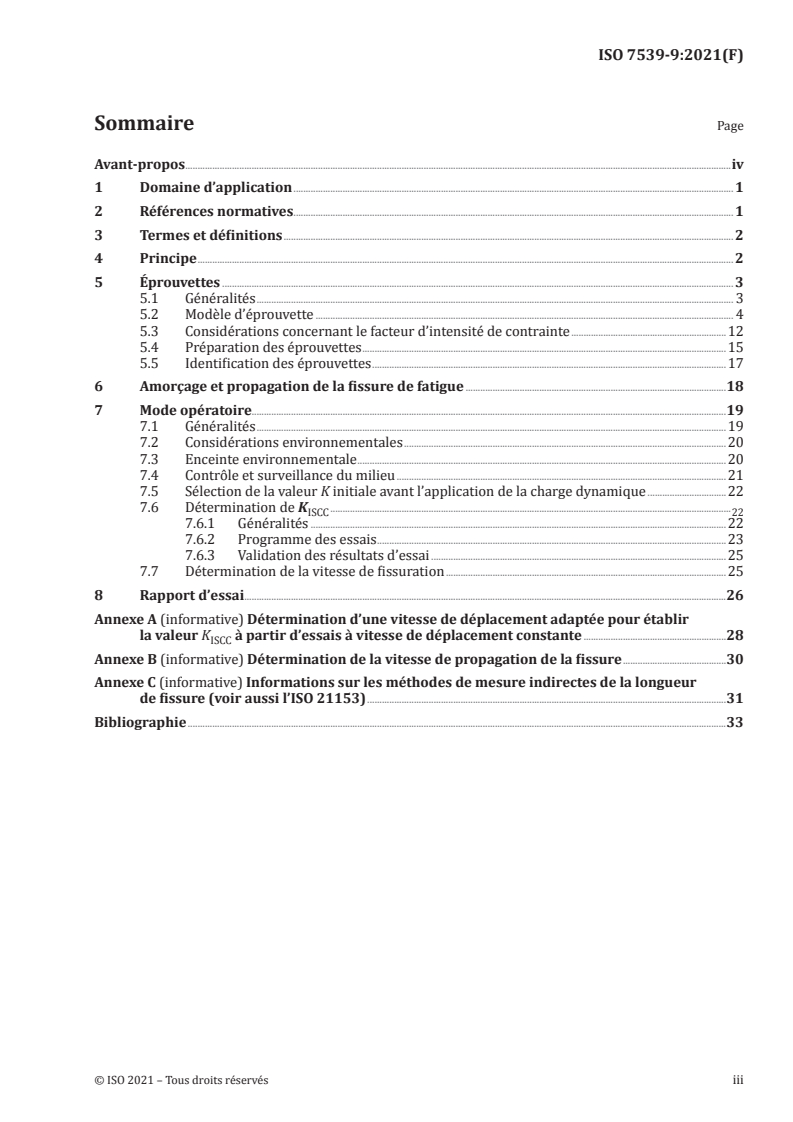 ISO 7539-9:2021 - Corrosion des métaux et alliages — Essais de corrosion sous contrainte — Partie 9: Préparation et utilisation des éprouvettes préfissurées pour essais sous charge croissante ou sous déplacement croissant
Released:8/3/2021