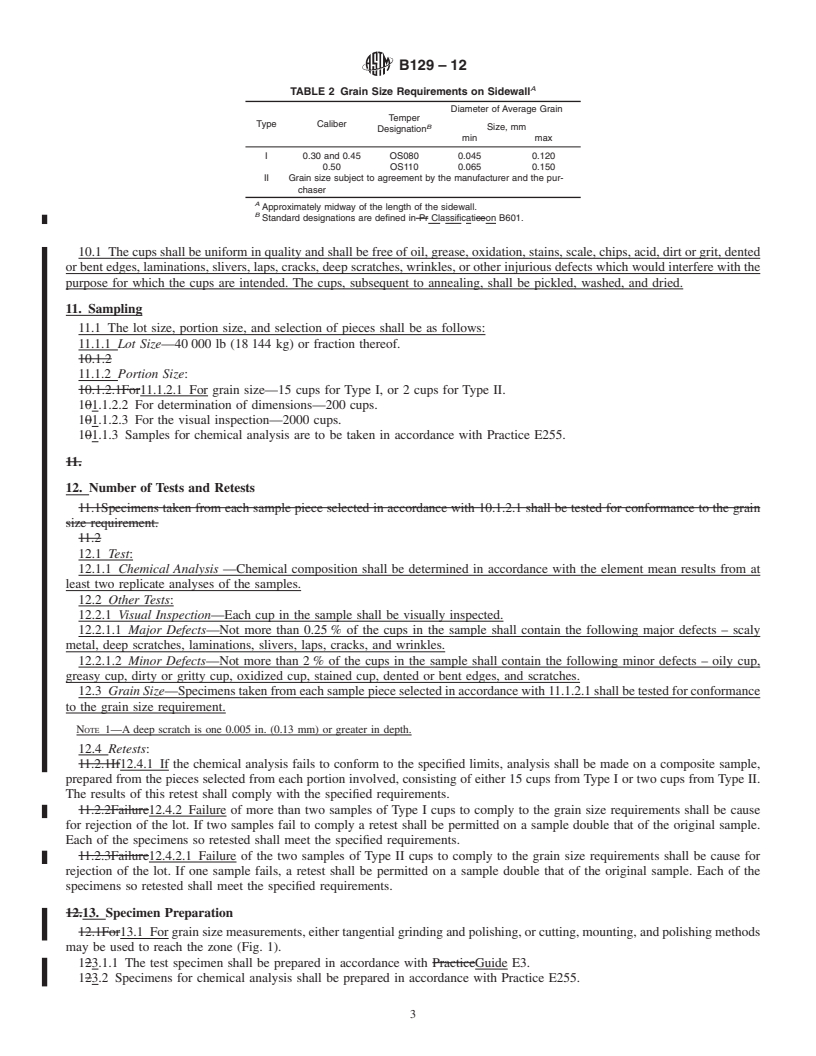 REDLINE ASTM B129-12 - Standard Specification for  Cartridge Brass Cartridge Case Cups