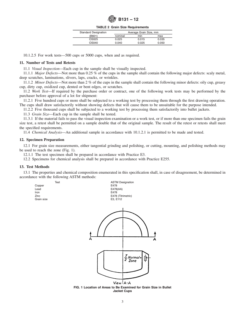 REDLINE ASTM B131-12 - Standard Specification for  Copper Alloy Bullet Jacket Cups