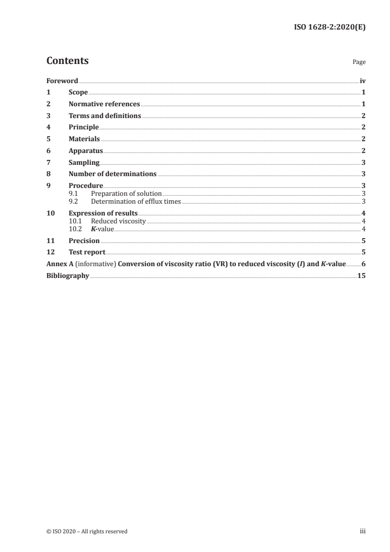 ISO 1628-2:2020 - Plastics — Determination of the viscosity of polymers in dilute solution using capillary viscometers — Part 2: Poly(vinyl chloride) resins
Released:6/26/2020