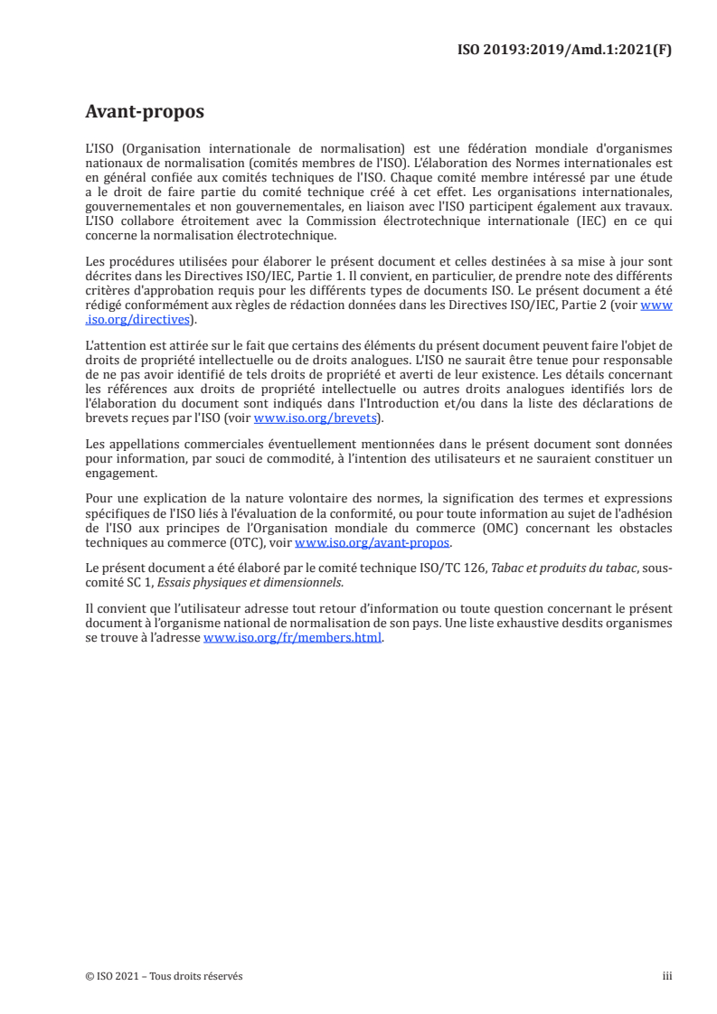 ISO 20193:2019/Amd 1:2021 ISO 20193:2019/Amd 1:2021 - Tabac et des produits du tabac — Détermination de la largeur des brins de tabac haché — Amendement 1
Released:6/30/2021