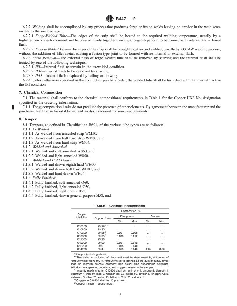 REDLINE ASTM B447-12 - Standard Specification for  Welded Copper Tube