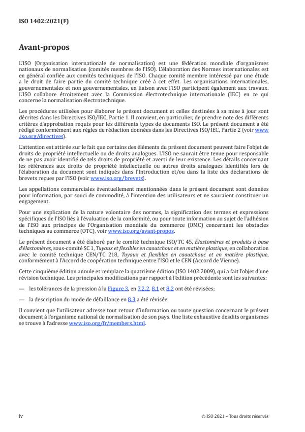 ISO 1402:2021 ISO 1402:2021 - Tuyaux et flexibles en caoutchouc et en plastique -- Essais hydrostatiques - Page 4 preview