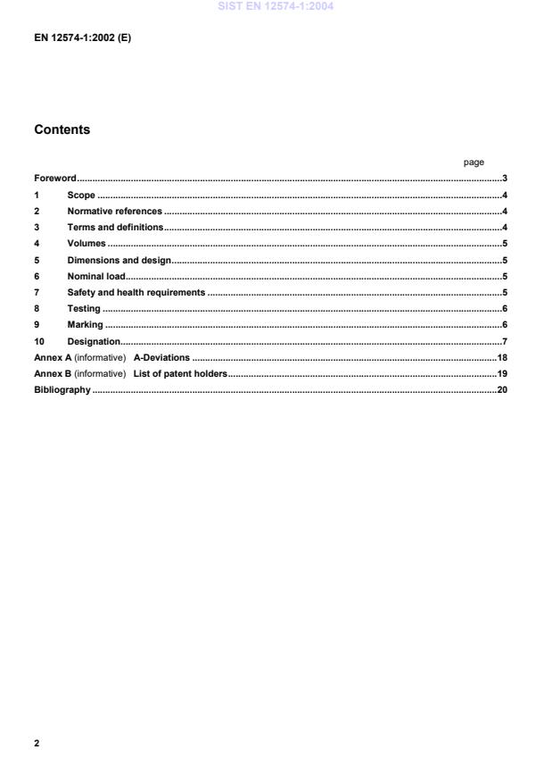 EN 12574-1:2002 EN 12574-1:2004 - Page 4 preview