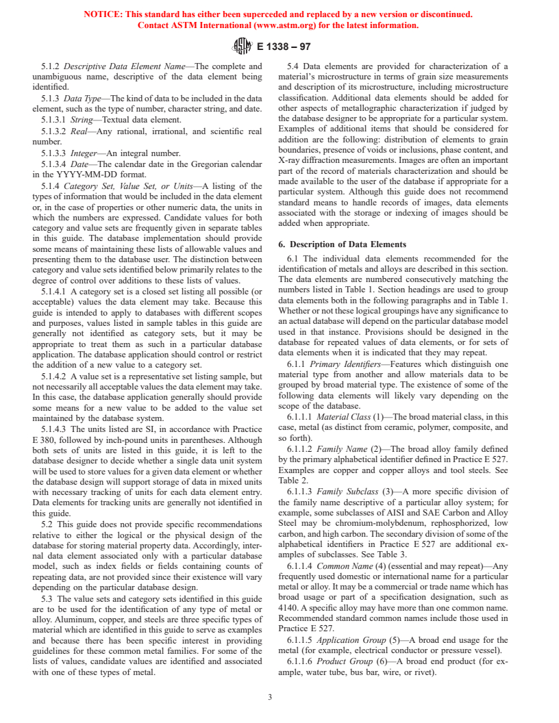 ASTM E1338-97 - Standard Guide for The Identification of Metals and Alloys in Computerized Material Property Databases