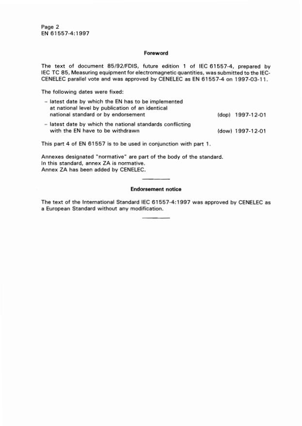 EN 61557-4:1997 EN 61557-4:2000 - Page 4 preview
