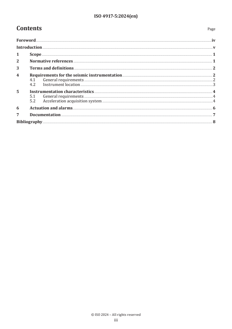 ISO 4917-5:2024 - Design of nuclear power plants against seismic events — Part 5: Seismic instrumentation
Released:10/28/2024