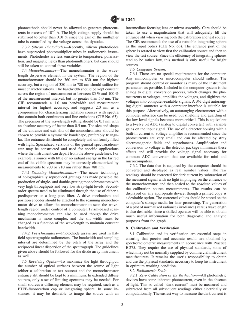 ASTM E1341-96(2001) - Standard Practice for Obtaining Spectroradiometric Data from Radiant Sources for Colorimetry