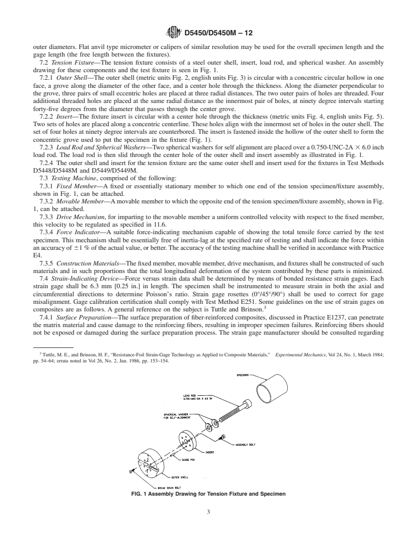 REDLINE ASTM D5450/D5450M-12 - Standard Test Method for Transverse Tensile Properties of Hoop Wound Polymer Matrix Composite Cylinders