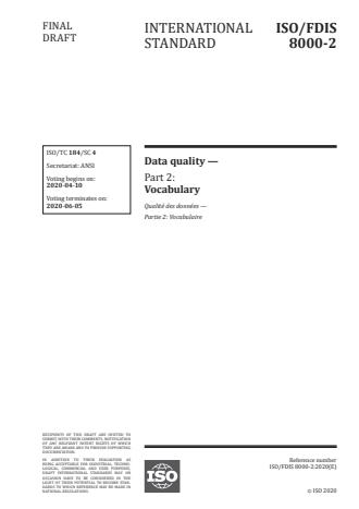 ISO 8000-2:2020 - Data quality