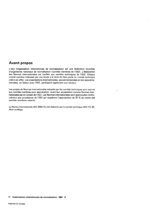 ISO 3002-3:1984 ISO 3002-3:1984 - Grandeurs de base en usinage et rectification - Page 2 preview