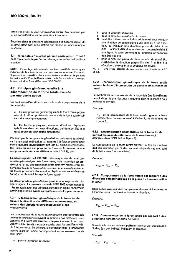 ISO 3002-4:1984 ISO 3002-4:1984 - Grandeurs de base en usinage et rectification - Page 4 preview