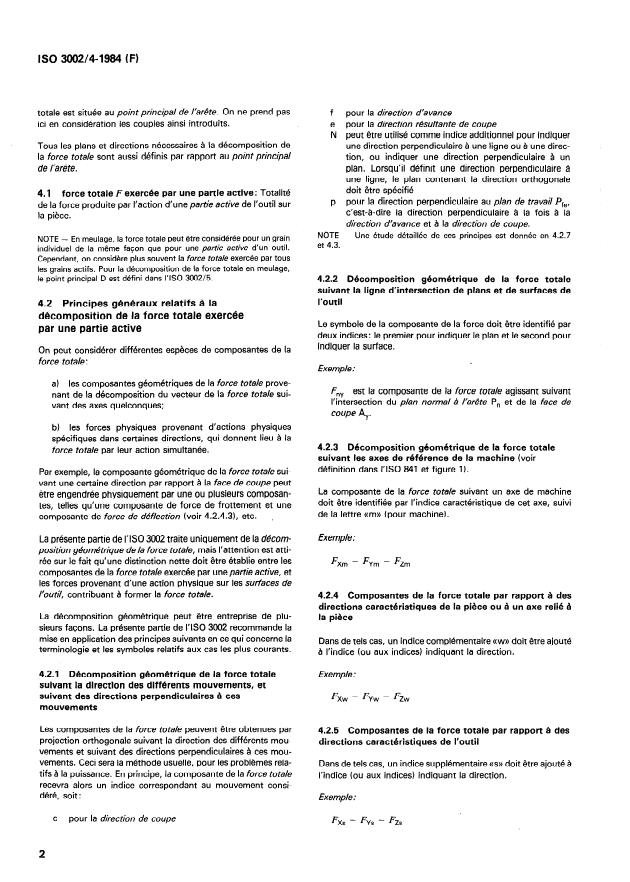 ISO 3002-4:1984 ISO 3002-4:1984 - Grandeurs de base en usinage et rectification - Page 4 preview