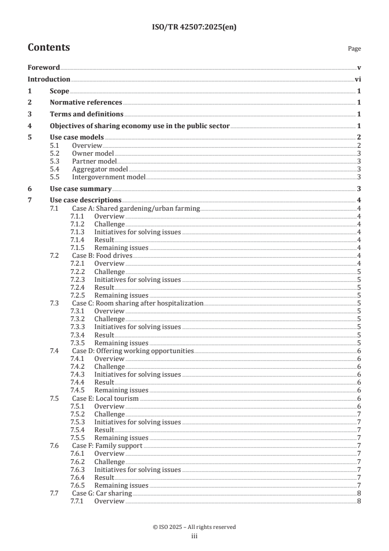 ISO/TR 42507:2025 - Sharing economy — Use cases of sharing economy platforms in the public sector
Released:24. 01. 2025