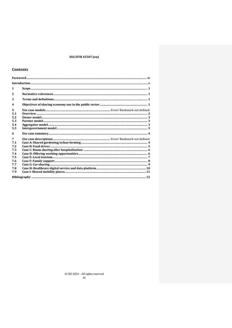 REDLINE ISO/TR 42507 - Sharing economy — Use cases of sharing economy platforms in the public sector
Released:10/22/2024