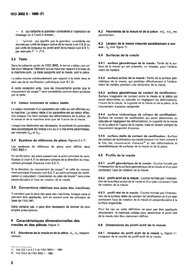 ISO 3002-5:1989 ISO 3002-5:1989 - Grandeurs de base en usinage et rectification - Page 4 preview