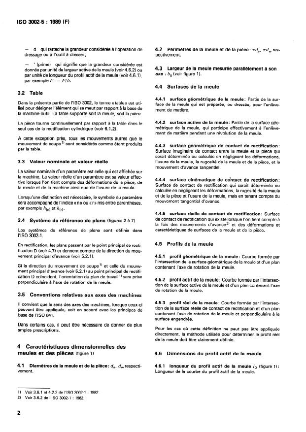 ISO 3002-5:1989 ISO 3002-5:1989 - Grandeurs de base en usinage et rectification - Page 4 preview