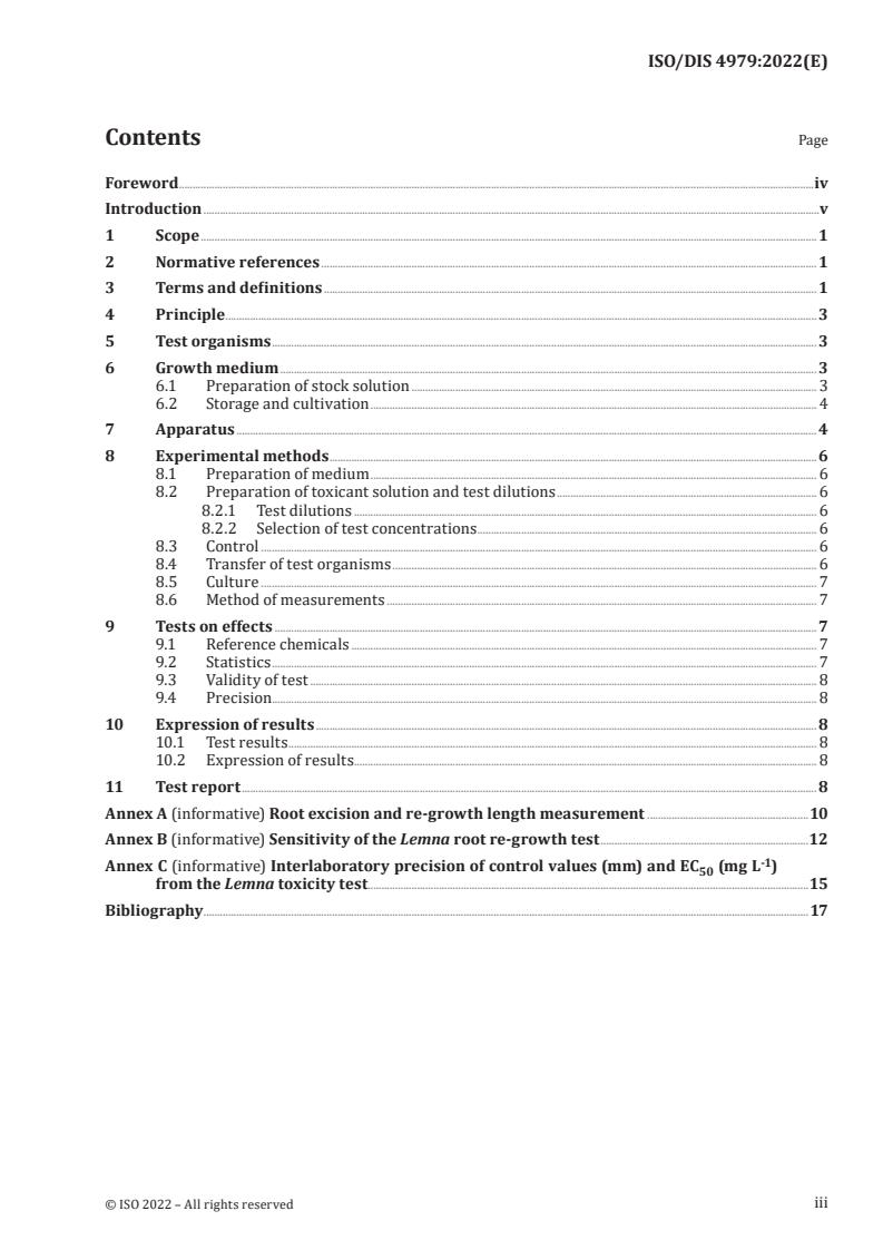 ISO/FDIS 4979 - Water quality — Aquatic toxicity test based on root re-growth in Lemna minor
Released:4/14/2022