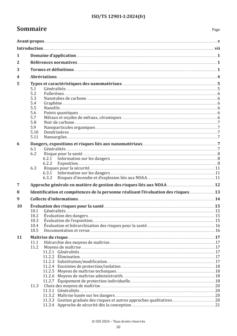 ISO/TS 12901-1:2024 - Nanotechnologies — Gestion du risque professionnel appliquée aux nanomatériaux manufacturés — Partie 1: Principes et approches
Released:21. 08. 2024