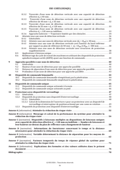 ISO 13855:2024 - Sécurité des machines — Positionnement des moyens de protection par rapport à l’approche du corps humain
Released:11/22/2024 - Page 4 preview