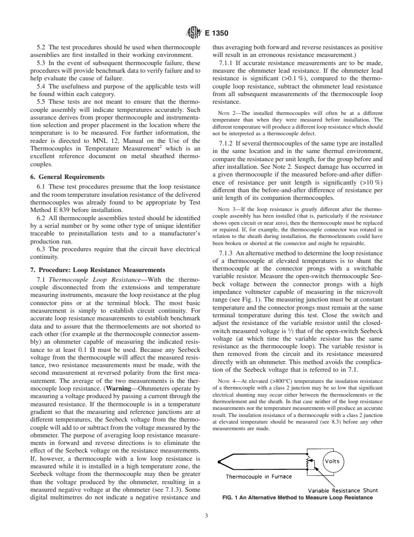 ASTM E1350-97(2001) - Standard Guide for Testing Sheathed Thermocouples Prior to, During, and After Installation